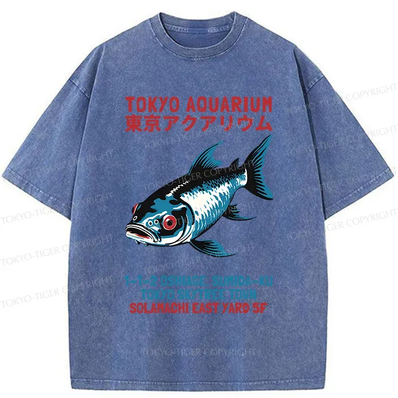 Tokyo-Tiger Tokyo Aquarium Washed T-Shirt
