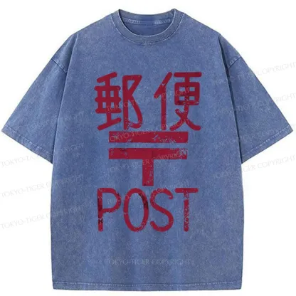 Tokyo-Tiger Japanese Post Washed T-Shirt
