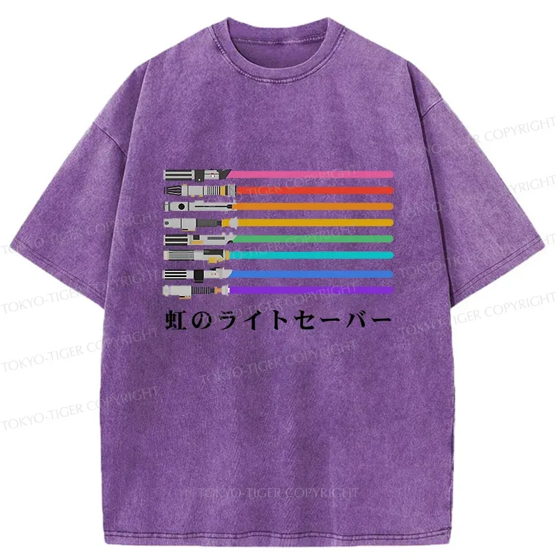 Tokyo-Tiger Rainbow Weapons Washed T-Shirt