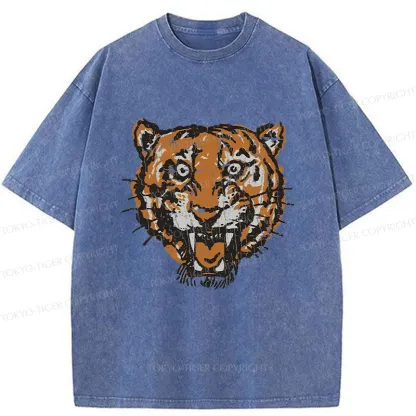 Tokyo-Tiger Vintage Japanese Tiger Washed T-Shirt