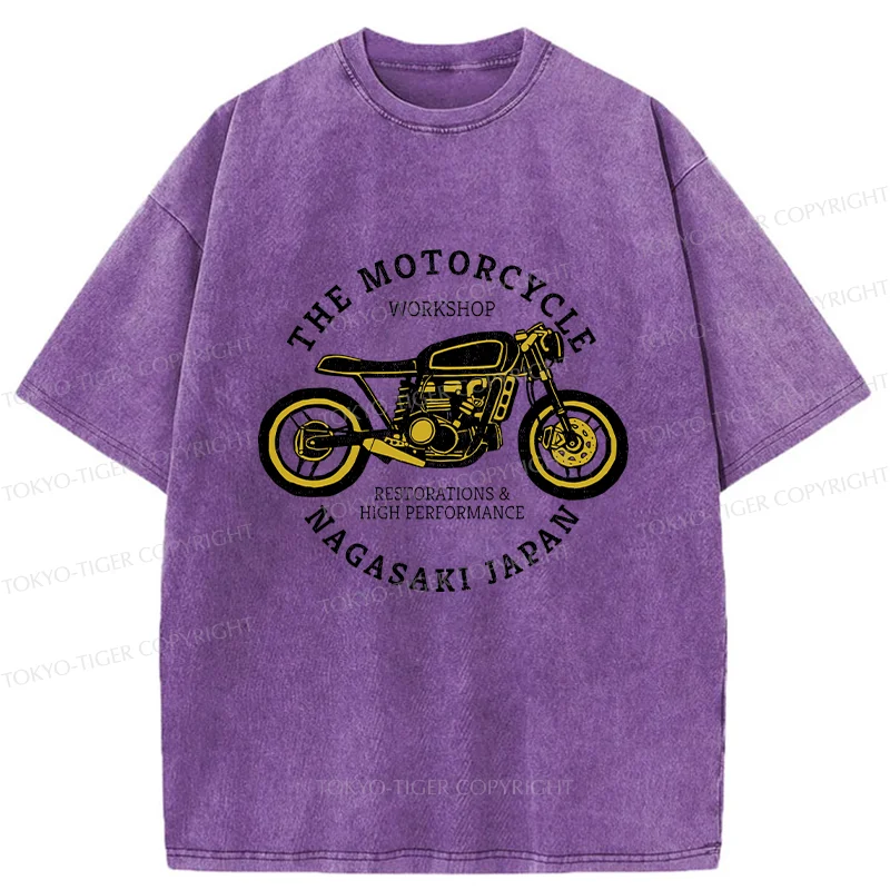 Tokyo-Tiger Japanese Motorcycle Washed T-Shirt