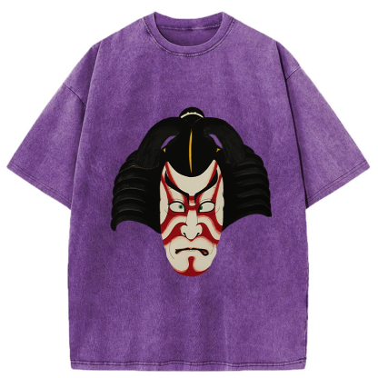 Tokyo-Tiger Japanese Ukiyo-e Kabuki Washed T-Shirt