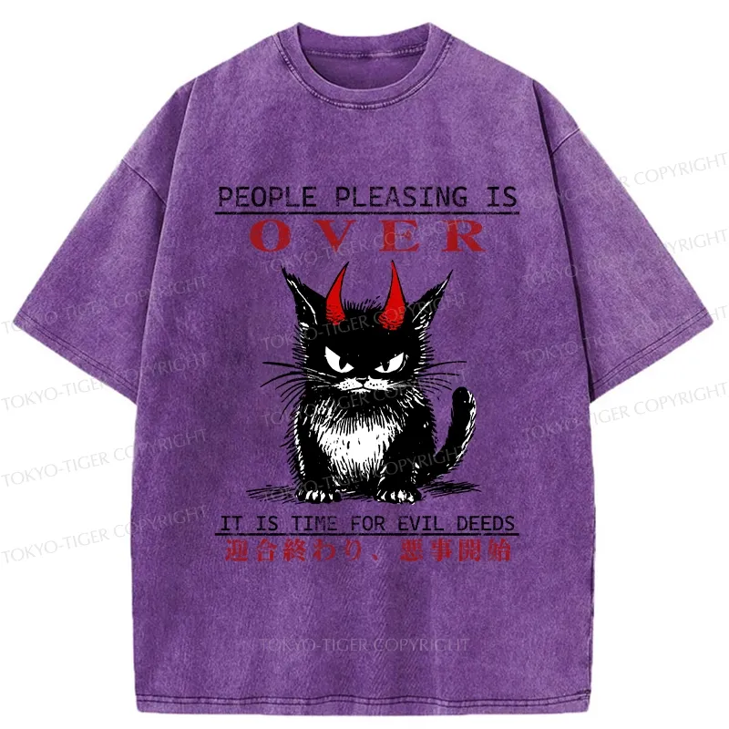 Tokyo-Tiger It Is Time For Evil Deeds Washed T-Shirt