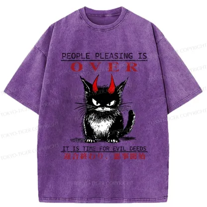 Tokyo-Tiger It Is Time For Evil Deeds Washed T-Shirt
