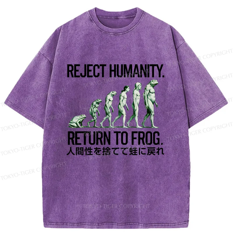 Tokyo-Tiger Degenerate Into A Frog Washed T-Shirt