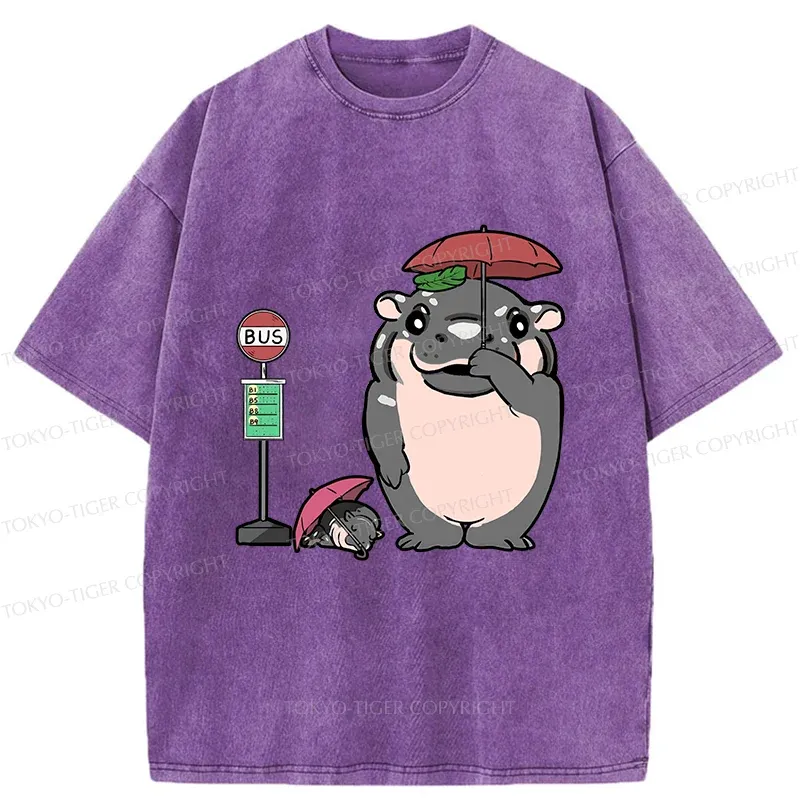 Tokyo-Tiger My Neighbor Moo Deng Washed T-Shirt