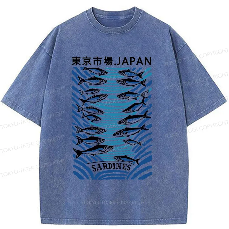 Tokyo-Tiger Tokyo Fish Market Washed T-Shirt