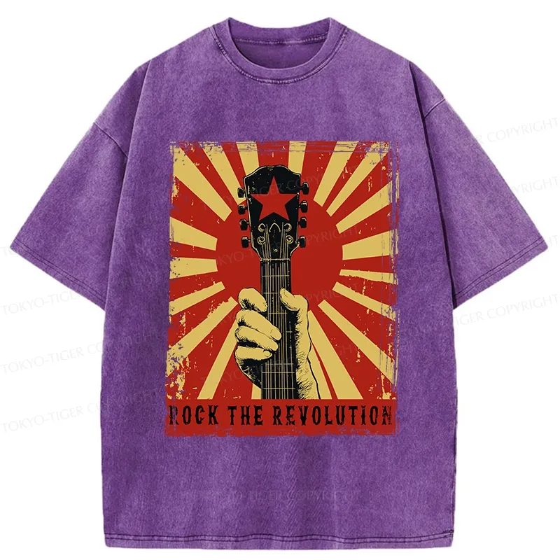 Tokyo-Tiger Revolutionary Rock Guitar Washed T-Shirt