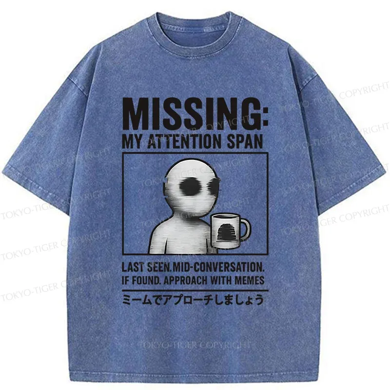 Tokyo-Tiger Approach It With A Meme Washed T-Shirt