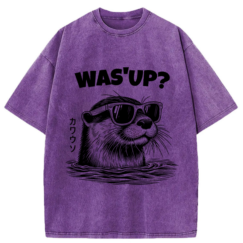 Tokyo-Tiger Was'up Otter Washed T-Shirt