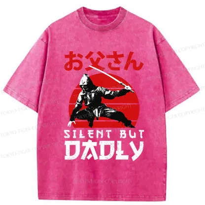 Tokyo-Tiger Happy Father's Day Washed T-Shirt