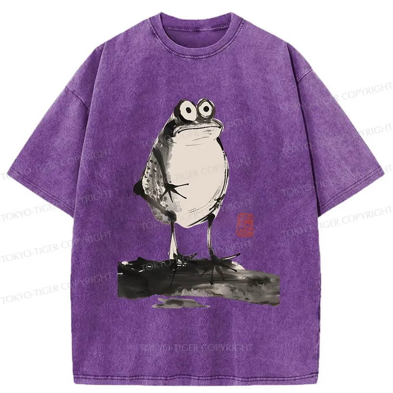 Tokyo-Tiger Retro Daze Frog Washed T-Shirt