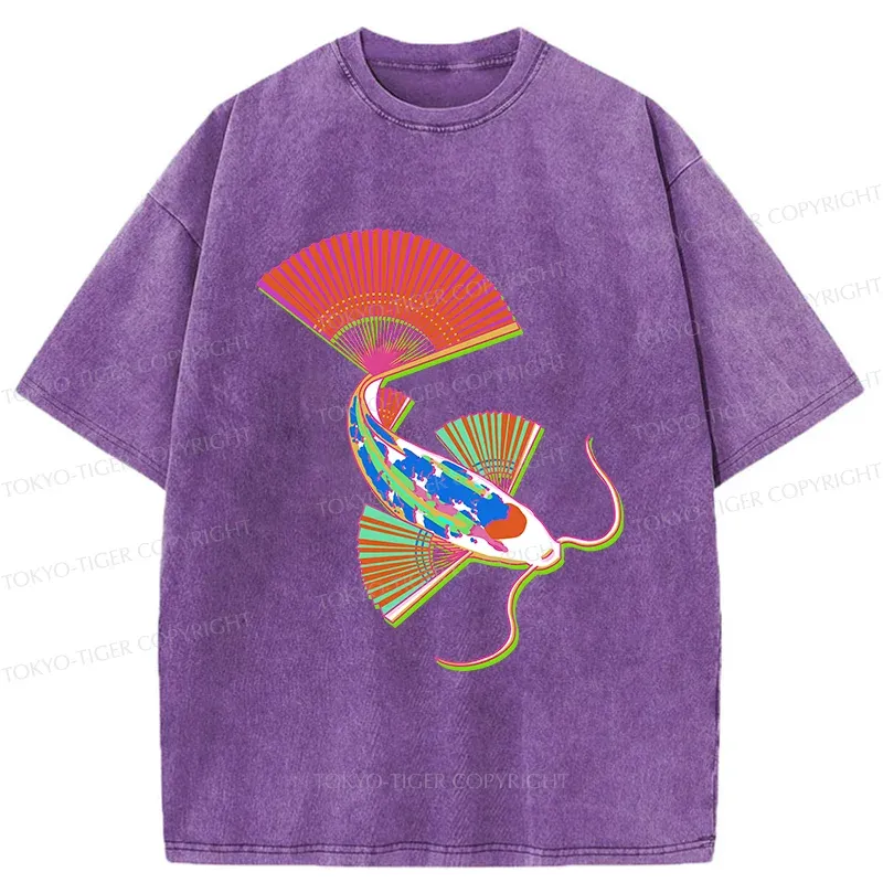 Tokyo-Tiger Japanese Traditional Fish Washed T-Shirt