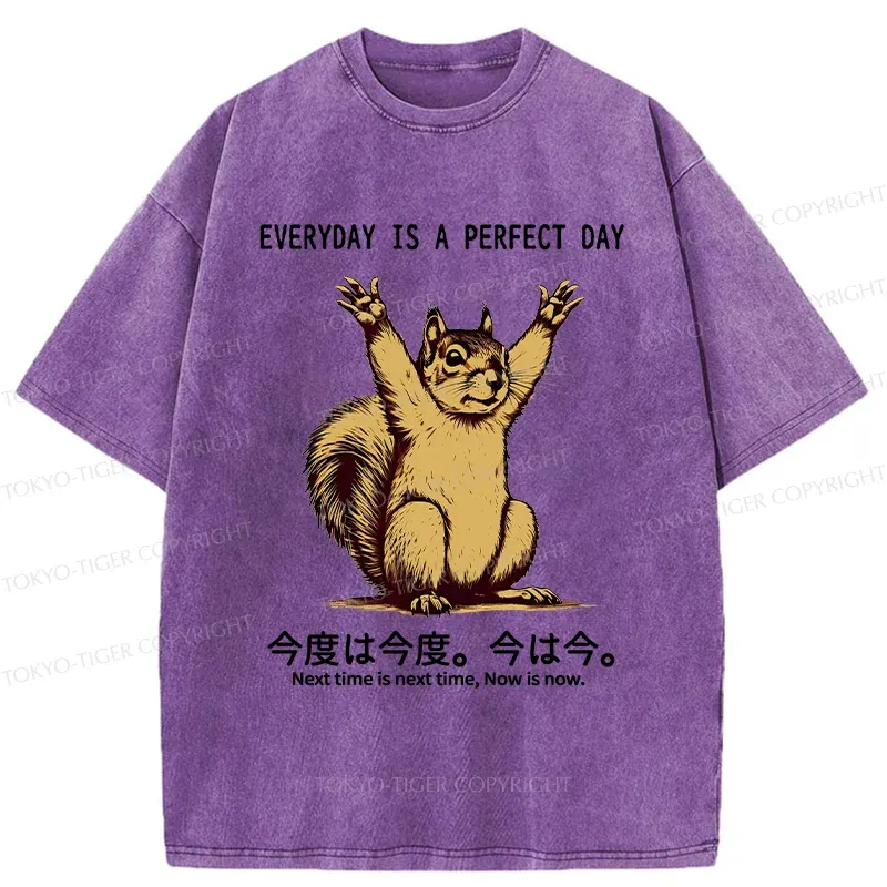 Tokyo-Tiger Squirrels Who Live Every Day Well Washed T-Shirt