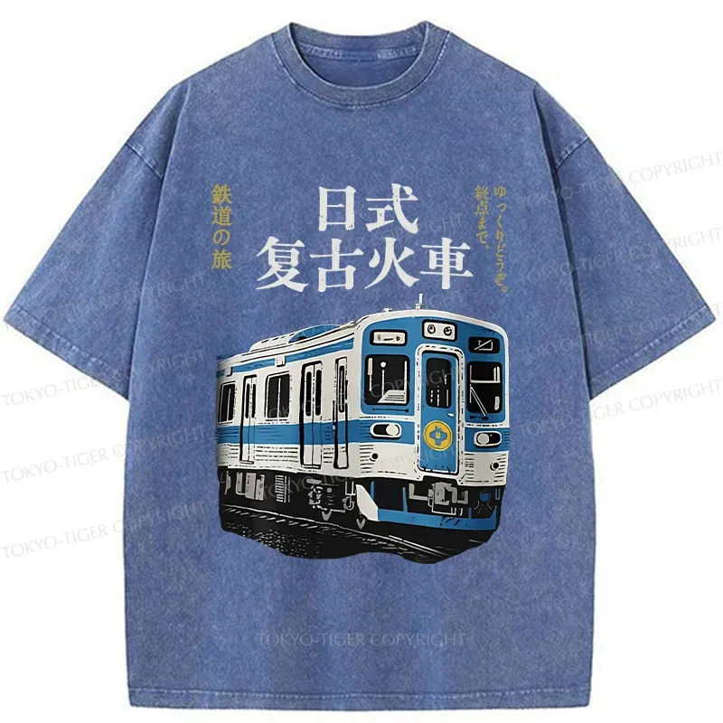 Tokyo-Tiger Vintage Japanese Train Washed T-Shirt