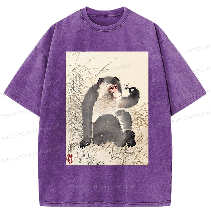 Tokyo-Tiger Vintage Japanese Macaque Washed T-Shirt