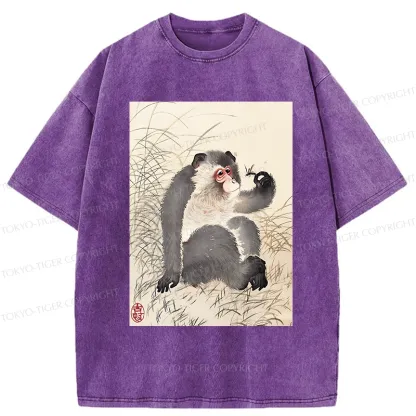 Tokyo-Tiger Vintage Japanese Macaque Washed T-Shirt