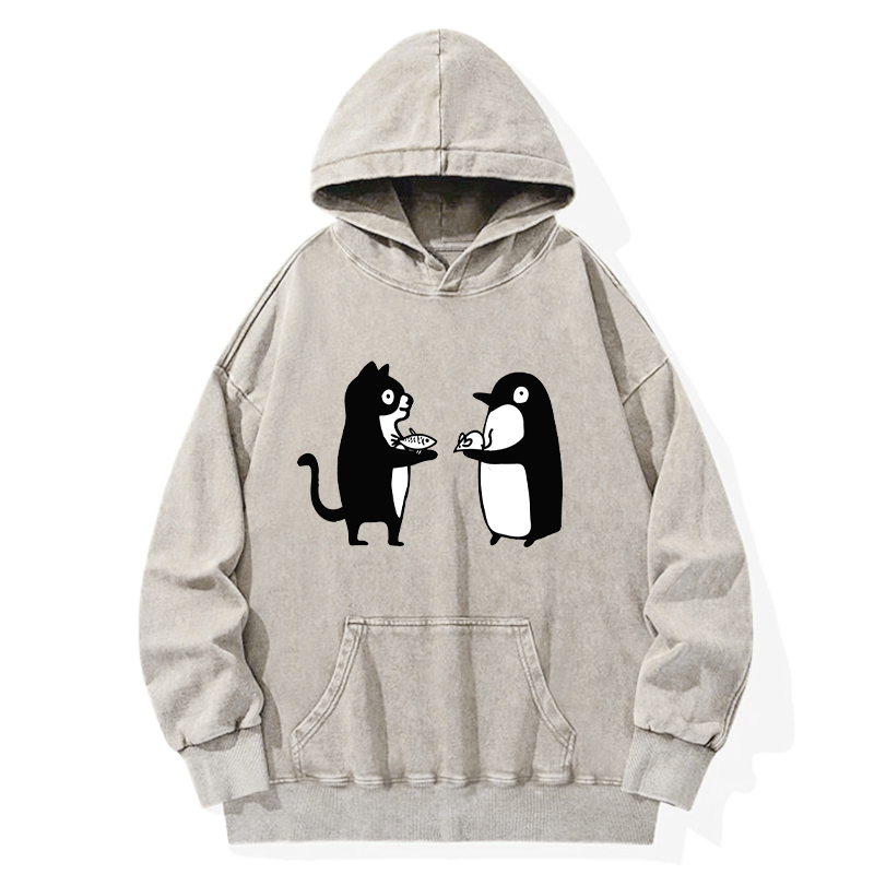 Tokyo-Tiger Funny Food Swaps Washed Hoodie