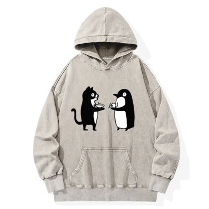 Tokyo-Tiger Funny Food Swaps Washed Hoodie