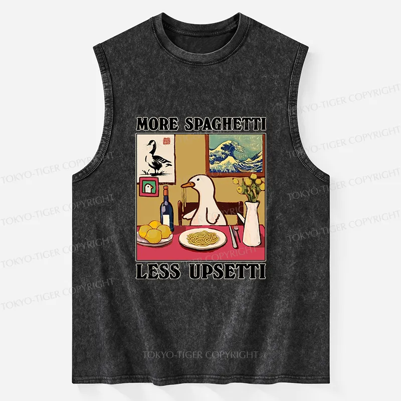 Tokyo-Tiger More Spaghetti Less Upsetti Goose Washed Tank