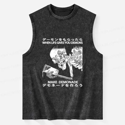 Tokyo-Tiger Make Demonade Funny Washed Tank