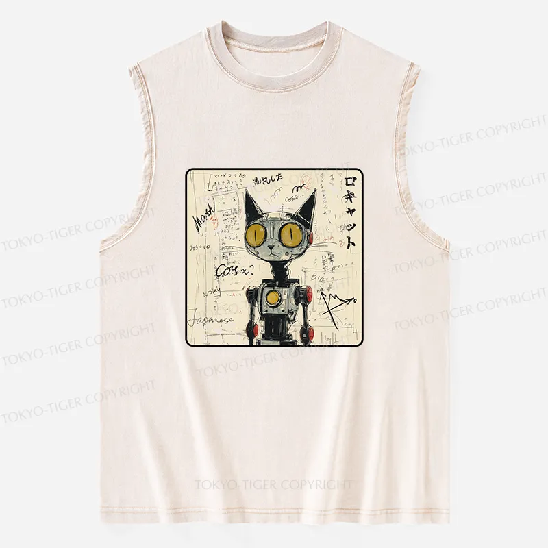 Tokyo-Tiger Robot Cat Washed Tank