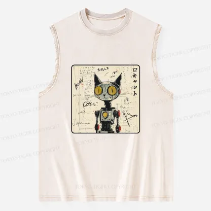 Tokyo-Tiger Robot Cat Washed Tank