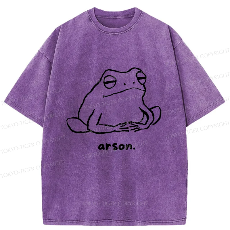 Tokyo-Tiger Japan Arsonist Frog Washed T-Shirt