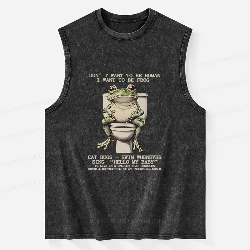 Tokyo-Tiger I Just Want To Be A Frog Washed Tank