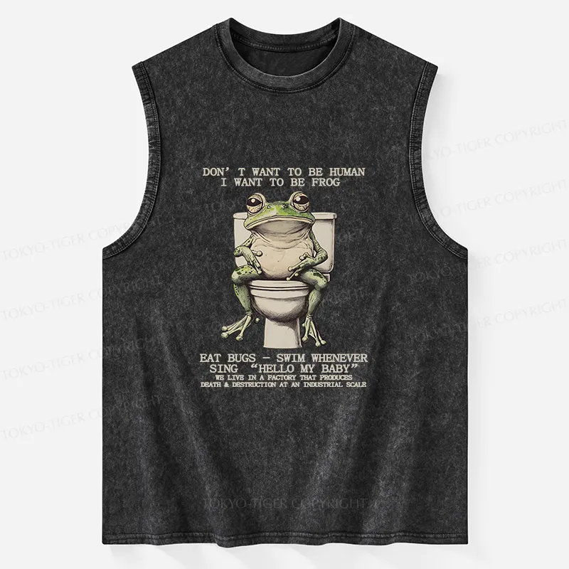 Tokyo-Tiger I Just Want To Be A Frog Washed Tank