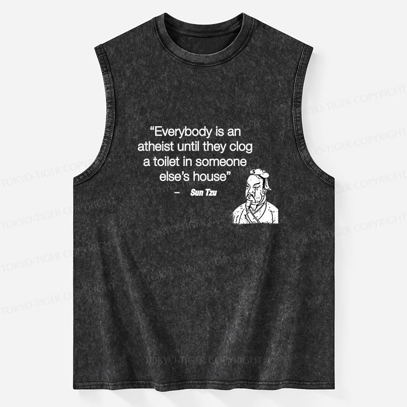 Tokyo-Tiger Funny Sun Tzu Saying Washed Tank