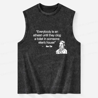 Tokyo-Tiger Funny Sun Tzu Saying Washed Tank