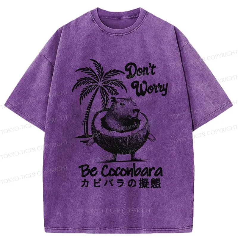Tokyo-Tiger Don't Worry Be Coconbara Washed T-Shirt