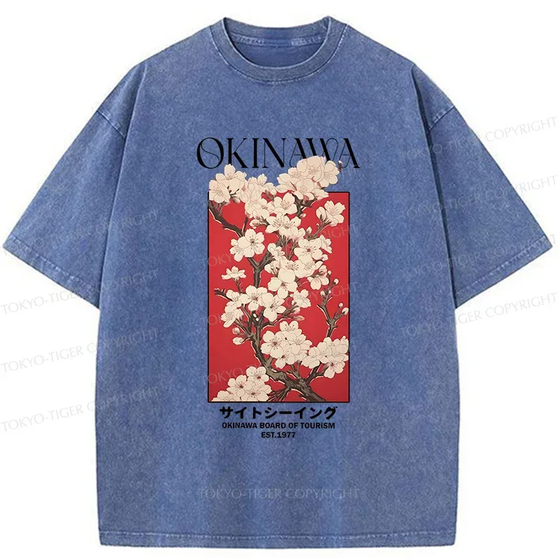 Tokyo-Tiger Okinawa Sakura Washed T-Shirt
