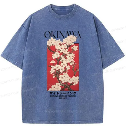 Tokyo-Tiger Okinawa Sakura Washed T-Shirt