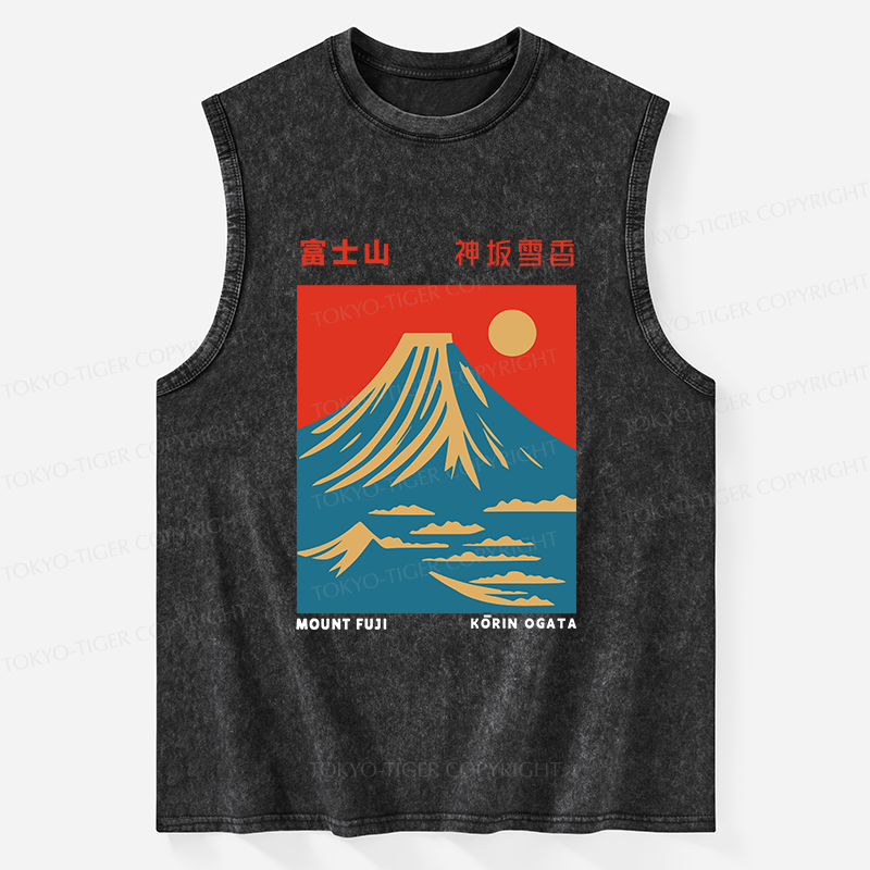 Tokyo-Tiger Mount Fuji Vintage Washed Tank