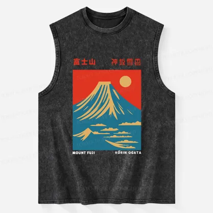 Tokyo-Tiger Mount Fuji Vintage Washed Tank