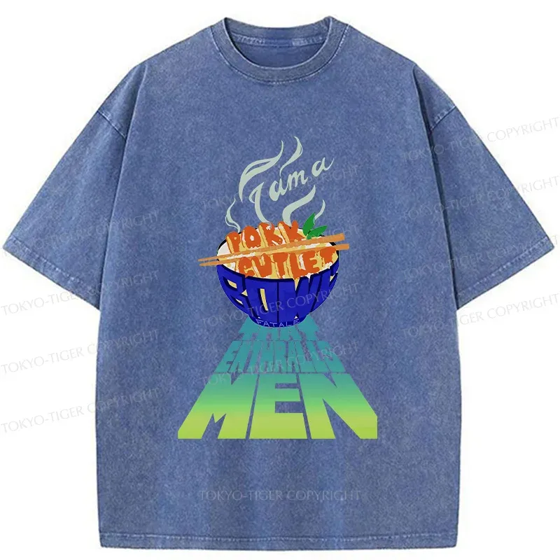 Tokyo-Tiger Fried Pork Cutlet Washed T-Shirt