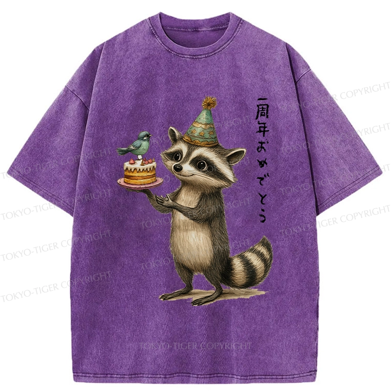 Tokyo-Tiger Happy First Anniversary Washed T-Shirt