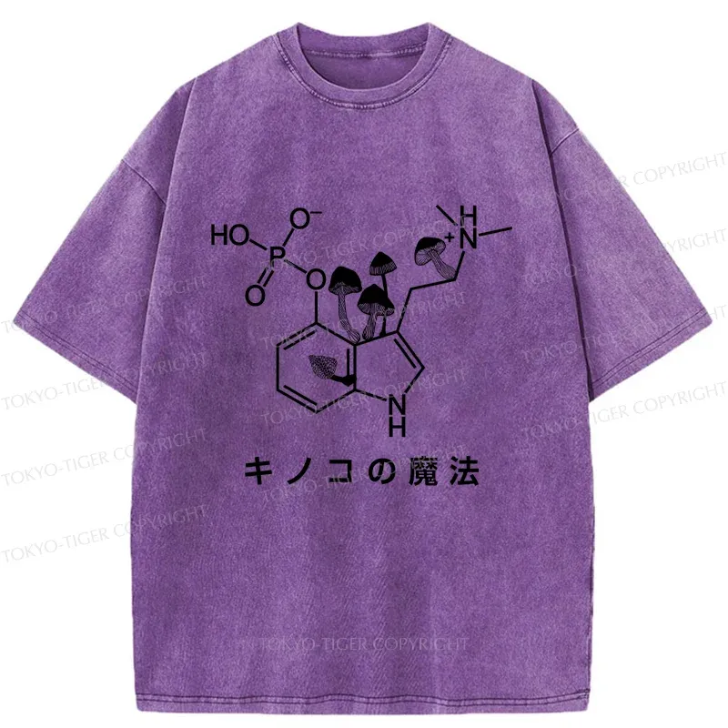 Tokyo-Tiger Magic Of Mushrooms Washed T-Shirt