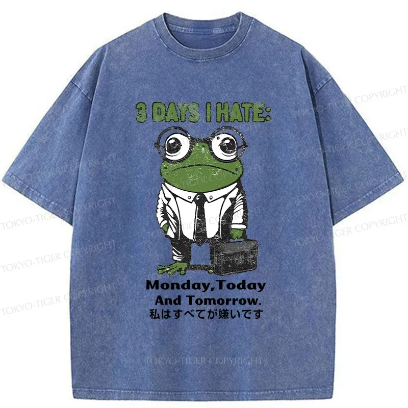 Tokyo-Tiger Working-class Frog Washed T-Shirt