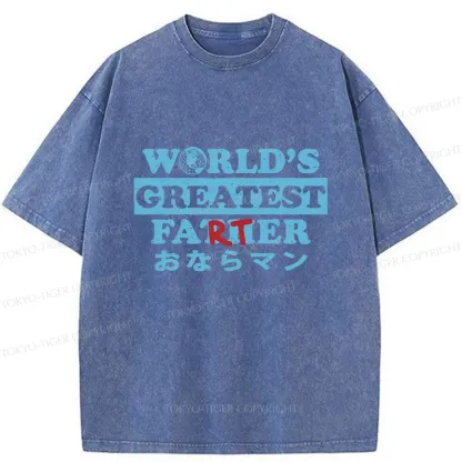 Tokyo-Tiger Father's Day Farter Washed T-Shirt
