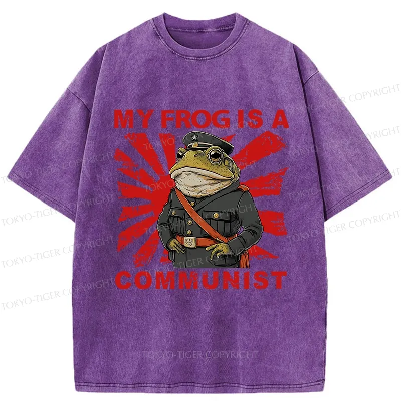 Tokyo-Tiger Funny Frog-ism Washed T-Shirt