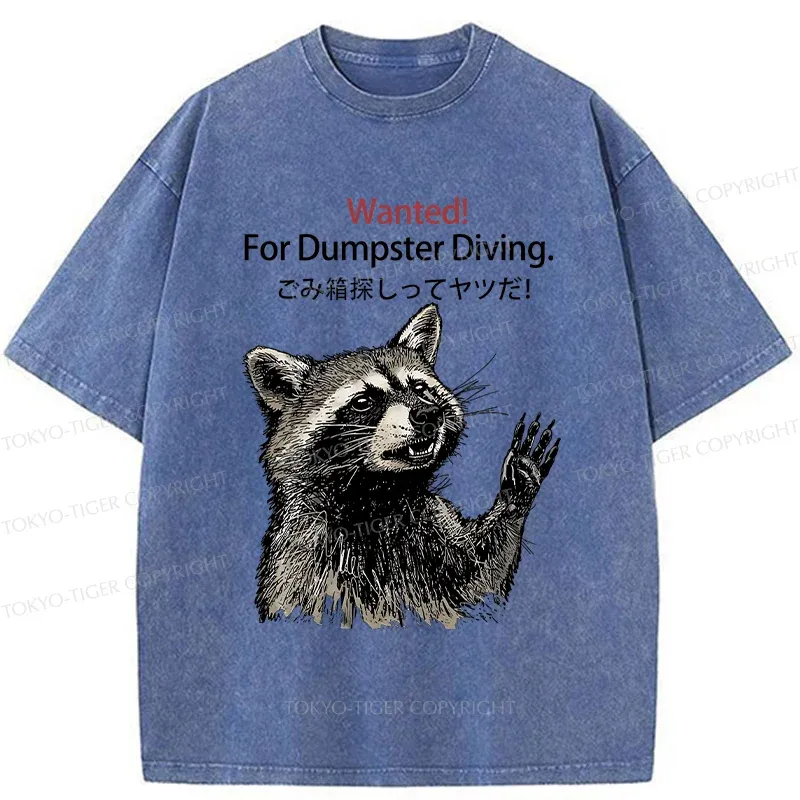 Tokyo-Tiger Wanted Raccoon Washed T-Shirt