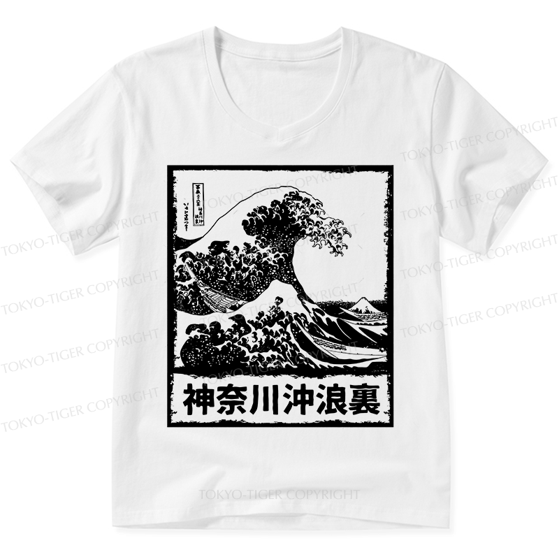 Tokyo-Tiger Legendary Wave V-Neck Classic T-Shirt