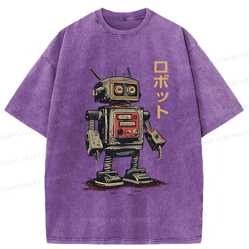 Tokyo-Tiger Japanese Robot Washed T-Shirt