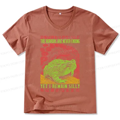 Tokyo-Tiger The Horrors Are Never Ending Japan V-Neck Classic T-Shirt