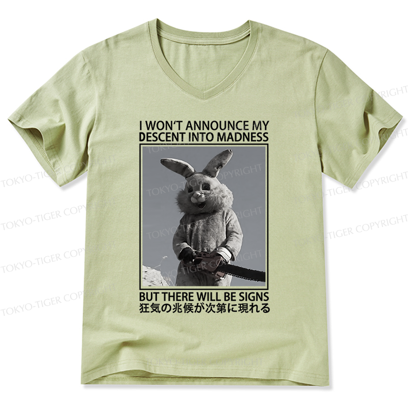 Tokyo-Tiger Rabbit Goes Into Madness V-Neck Classic T-Shirt