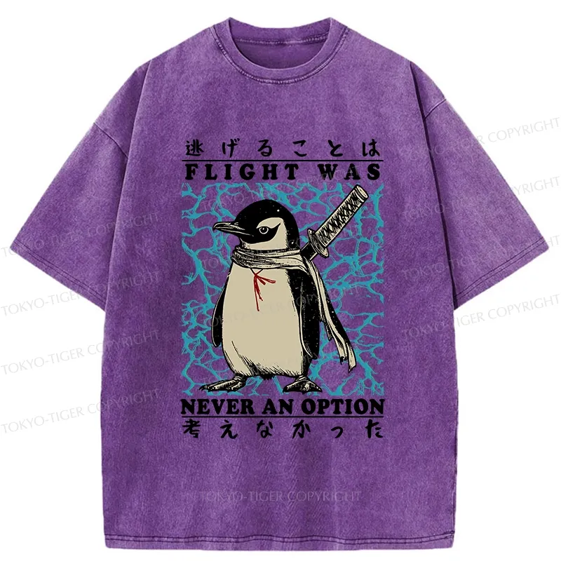 Tokyo-Tiger Ninja Penguin Washed T-Shirt