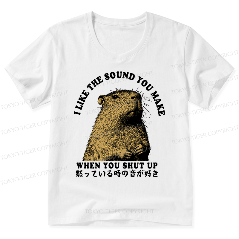 Tokyo-Tiger I Like The Sound Of Silence V-Neck Classic T-Shirt